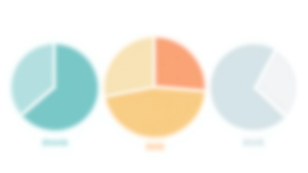 Tříbarevný diagram znázorňující rozdělení portfolia do tří částí s procenty