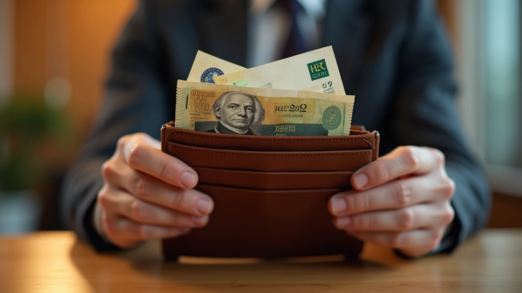 Osobní finance a inflace — papírová peněženka se snižující se hodnotou bankovek